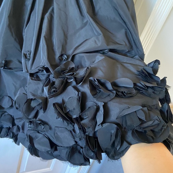 BCBGMAXAZRIA One Shoulder Party Dress Winter Formal Black Size 6 - Picture 3 of 10